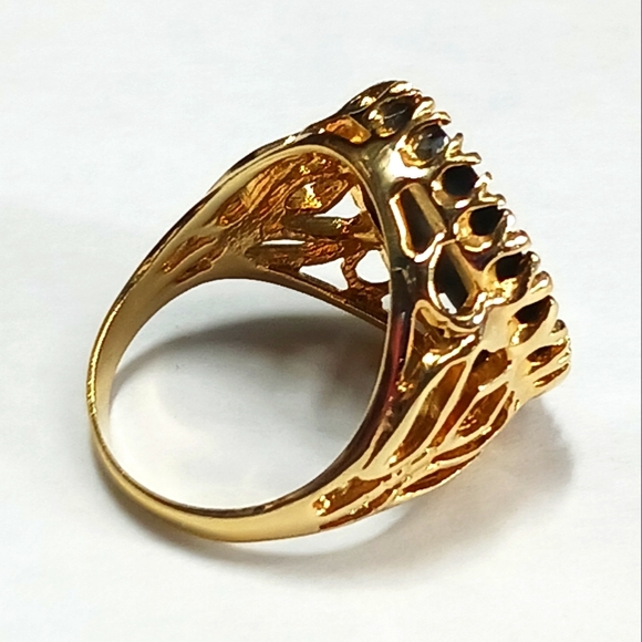 18 karat gold plated ring - Picture 2 of 2